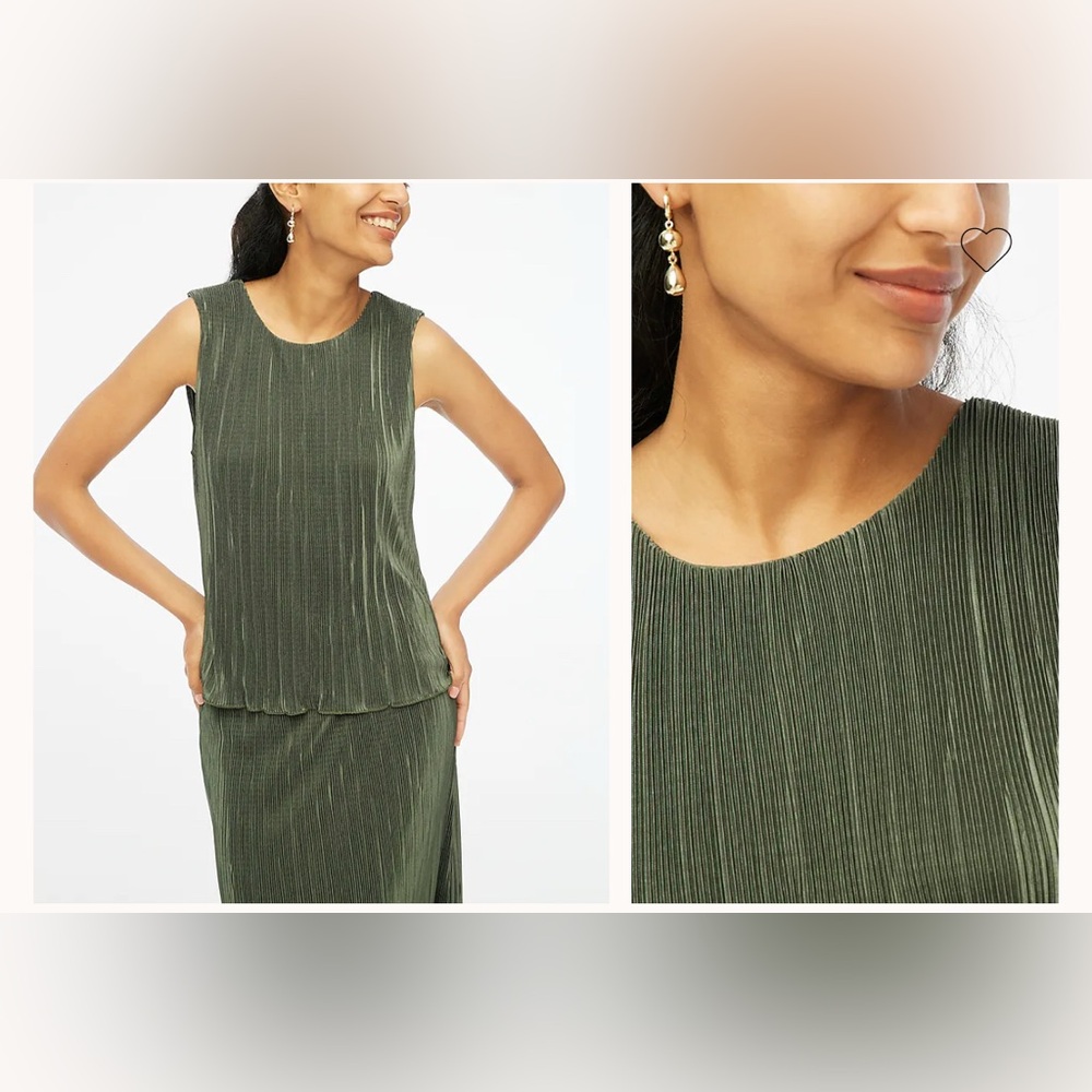 J. Crew Plissé shell top